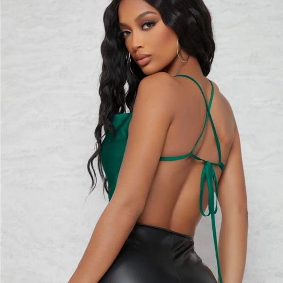 Cowl Neck Crop Top - Picture 3 of 5